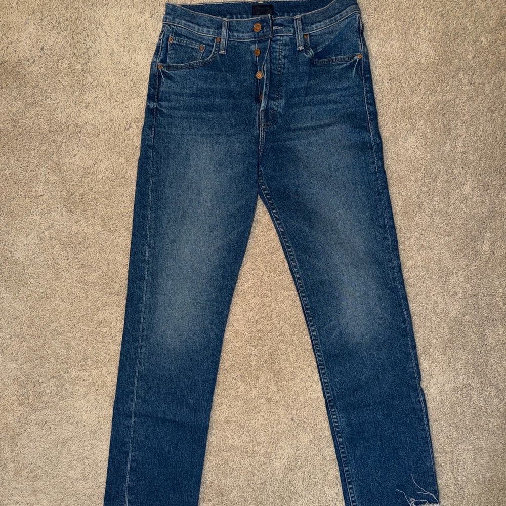 MOTHER Tomcat Ankle Fray Jeans